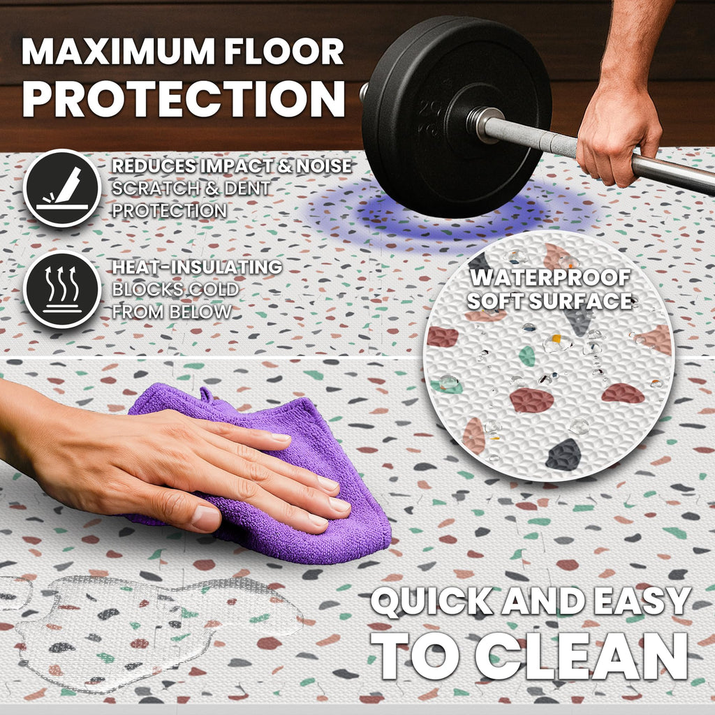 bemaxx Gym Mats Set - EVA Interlocking Foam Floor Tiles Workout Mat Puzzle