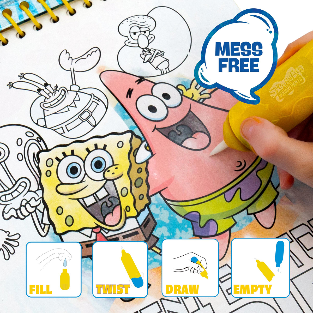 Horizon Group USA Bluey Aqua Art - Reusable Water Reveal Activity Pages With Water Pen for No-Mess Drawing and Coloring