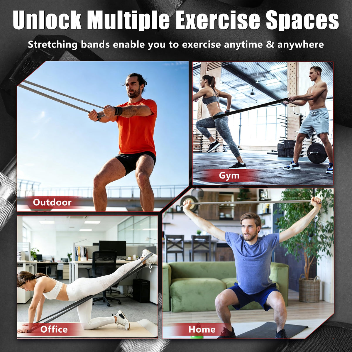 5-Level Resistance Bands for Working Out, Pull Up Assistance Bands