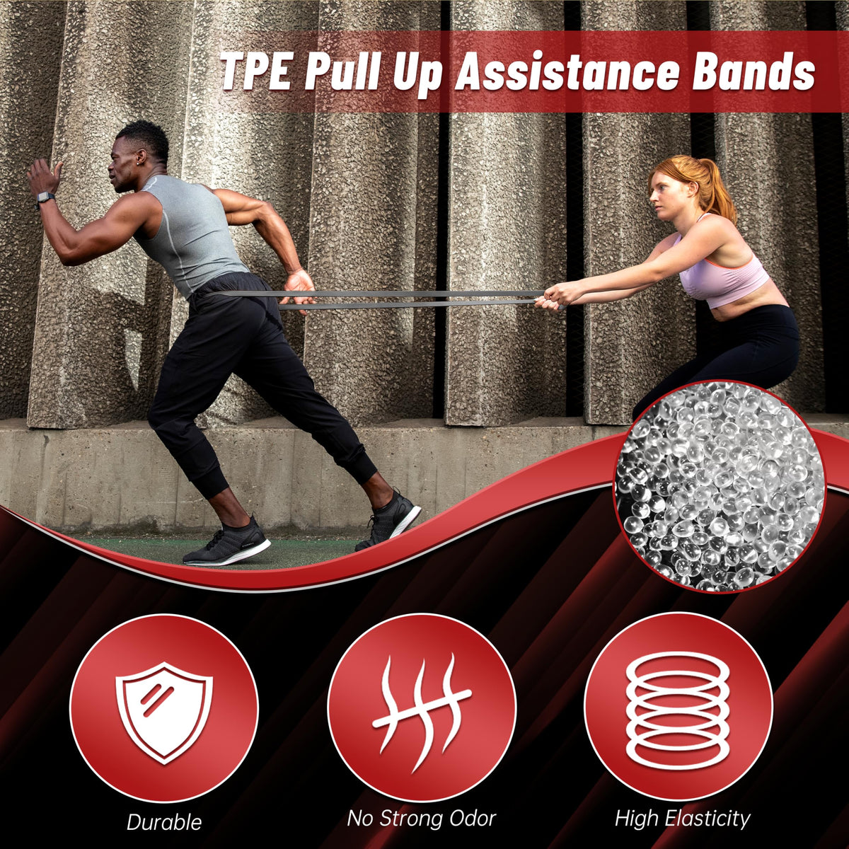 5-Level Resistance Bands for Working Out, Pull Up Assistance Bands