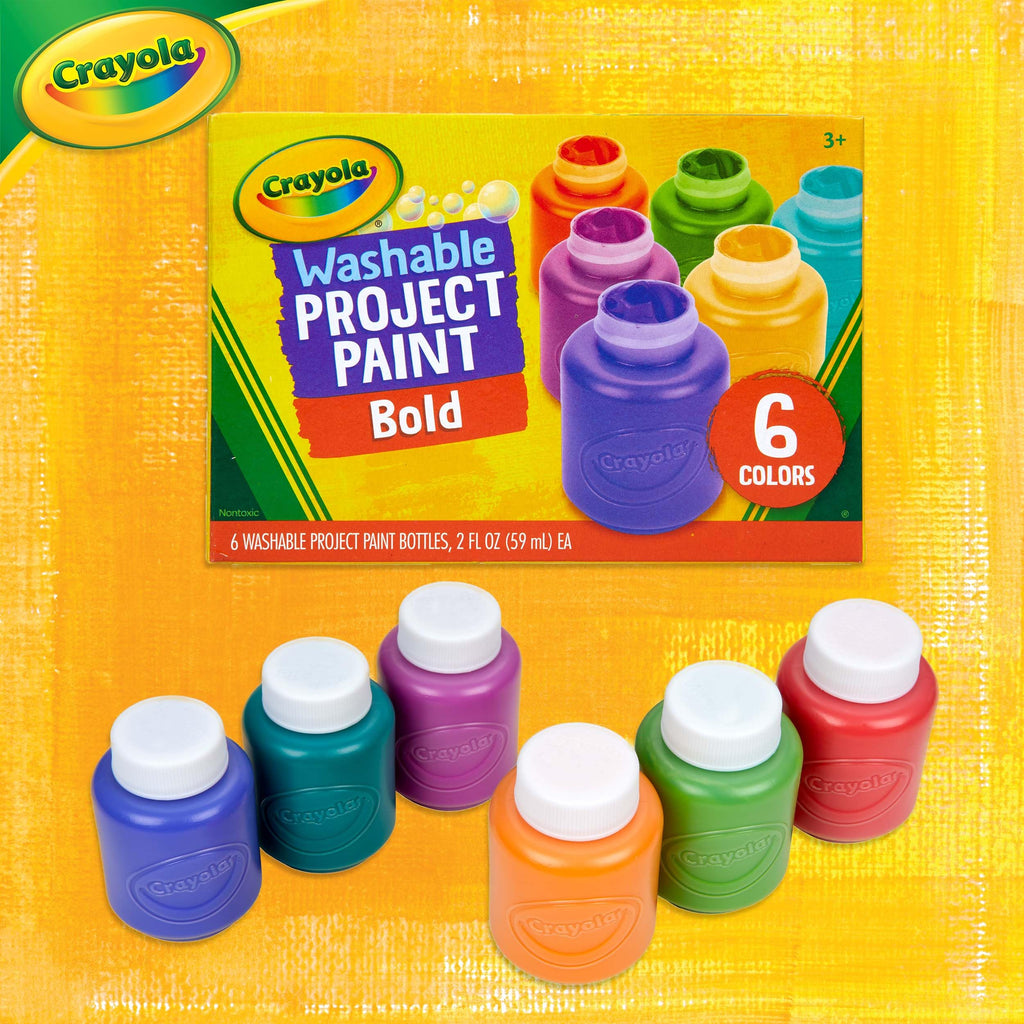 Crayola Washable Kids Paint Set (12ct), School Supplies for Kids, Classic and Glitter Paint, Classroom Essentials, Toddler Painting Kit, Ages 3+ [Amazon Exclusive]