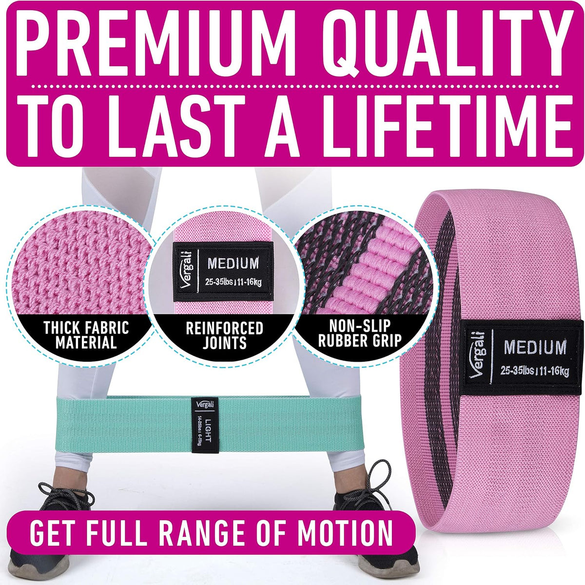 Resistance Bands for Working Out with Workout Bands Guide. 4 Booty Bands for Women Men Fabric Elastic Bands for Exercise Bands Resistance Bands for Legs Bands for Working Out Hip Thigh Glute Bands Set