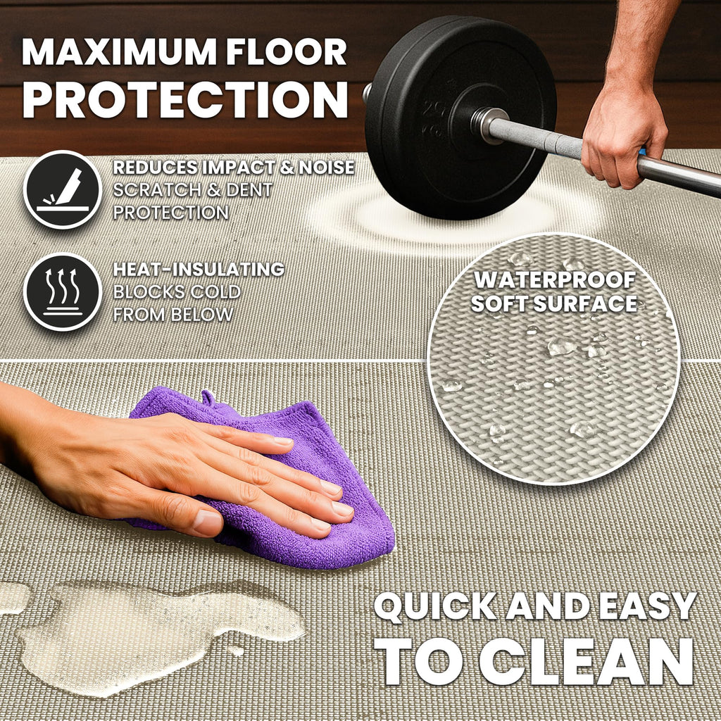 bemaxx Gym Mats Set - EVA Interlocking Foam Floor Tiles Workout Mat Puzzle