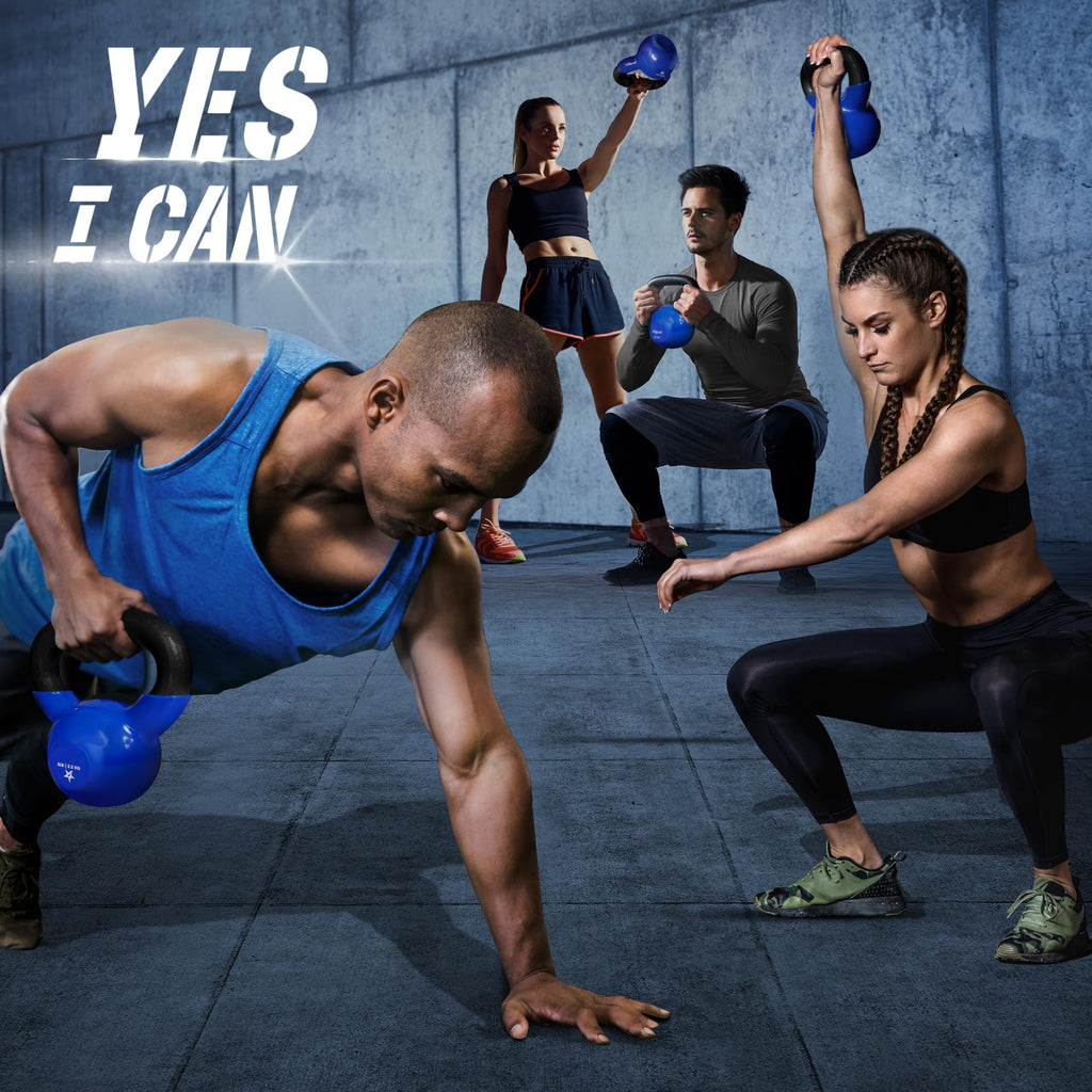 Yes4All Vinyl Kettlebell, 5–100 Lb Strength Training Kettlebell