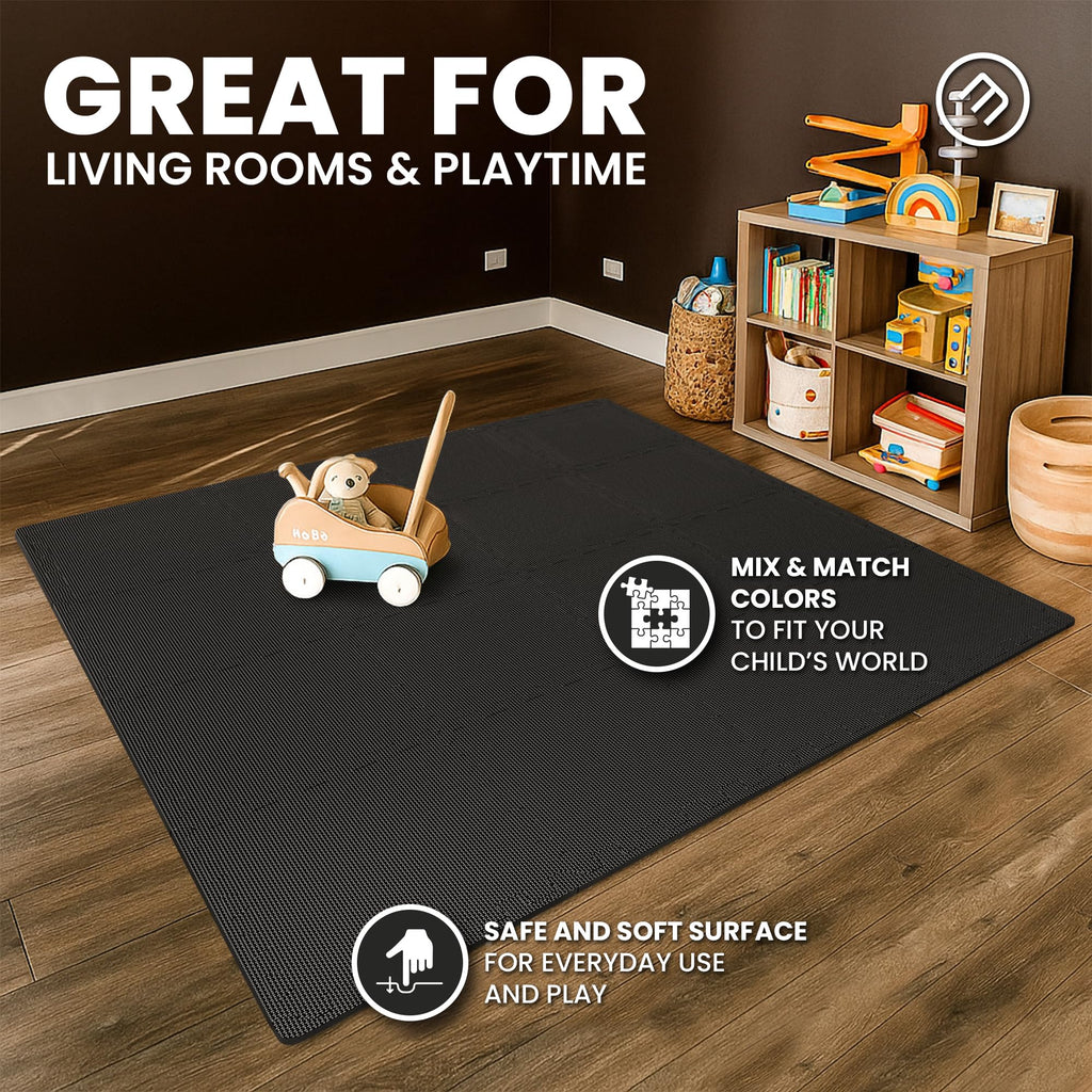 bemaxx Gym Mats Set - EVA Interlocking Foam Floor Tiles Workout Mat Puzzle