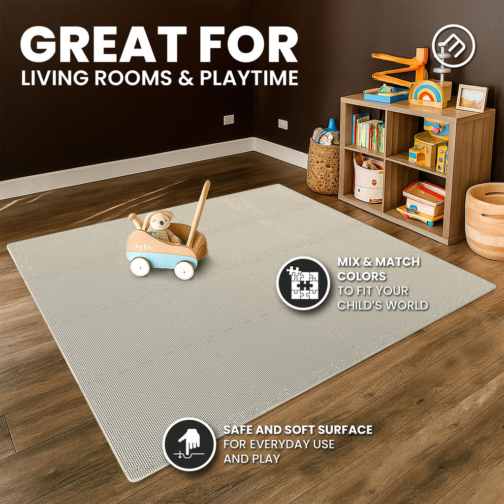 bemaxx Gym Mats Set - EVA Interlocking Foam Floor Tiles Workout Mat Puzzle