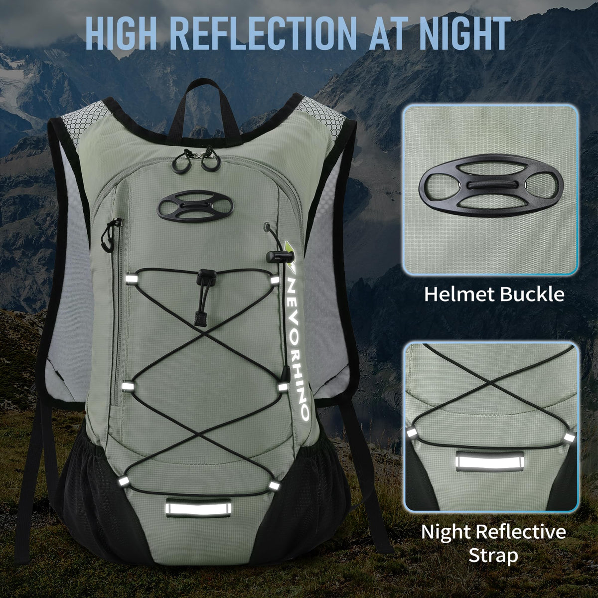Lightweight Hydration Backpack, Running Backpack with 2L Water Bladder